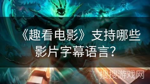 《趣看电影》支持哪些影片字幕语言？