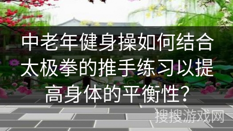 中老年健身操如何结合太极拳的推手练习以提高身体的平衡性？
