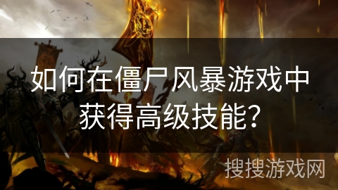如何在僵尸风暴游戏中获得高级技能？