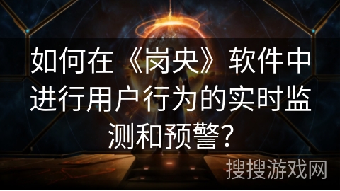 如何在《岗央》软件中进行用户行为的实时监测和预警？