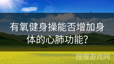 有氧健身操能否增加身体的心肺功能？