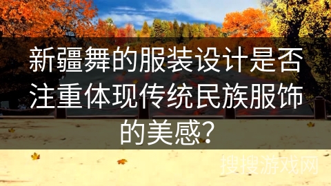 新疆舞的服装设计是否注重体现传统民族服饰的美感？