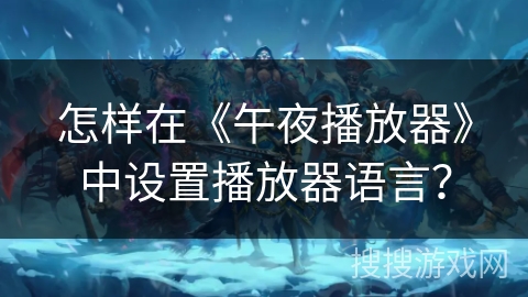 怎样在《午夜播放器》中设置播放器语言？