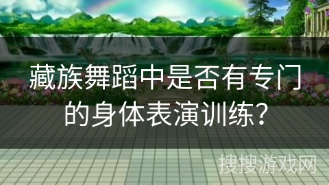 藏族舞蹈中是否有专门的身体表演训练？