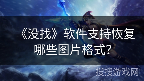 《没找》软件支持恢复哪些图片格式？