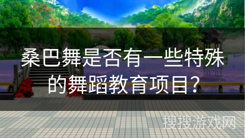 桑巴舞是否有一些特殊的舞蹈教育项目？