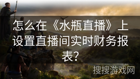 怎么在《水瓶直播》上设置直播间实时财务报表？