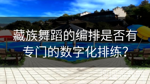 藏族舞蹈的编排是否有专门的数字化排练？