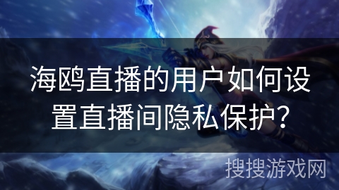 海鸥直播的用户如何设置直播间隐私保护？