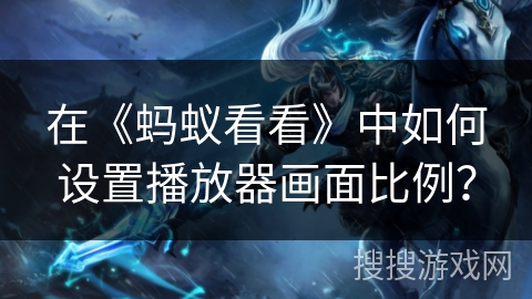 在《蚂蚁看看》中如何设置播放器画面比例？