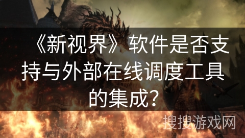 《新视界》软件是否支持与外部在线调度工具的集成？