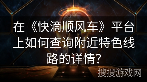 在《快滴顺风车》平台上如何查询附近特色线路的详情？
