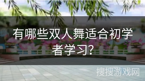 有哪些双人舞适合初学者学习？