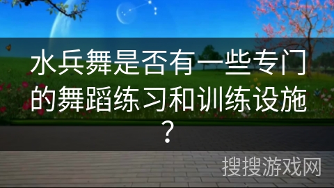 水兵舞是否有一些专门的舞蹈练习和训练设施？