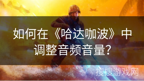 如何在《哈达咖波》中调整音频音量？
