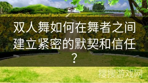 双人舞如何在舞者之间建立紧密的默契和信任？