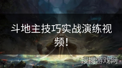 斗地主技巧实战演练视频！