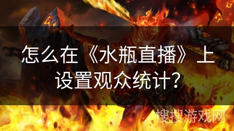 怎么在《水瓶直播》上设置观众统计？