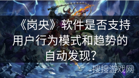 《岗央》软件是否支持用户行为模式和趋势的自动发现？