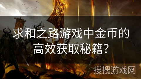 求和之路游戏中金币的高效获取秘籍？