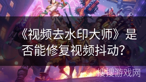 《视频去水印大师》是否能修复视频抖动？
