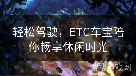 轻松驾驶，ETC车宝陪你畅享休闲时光