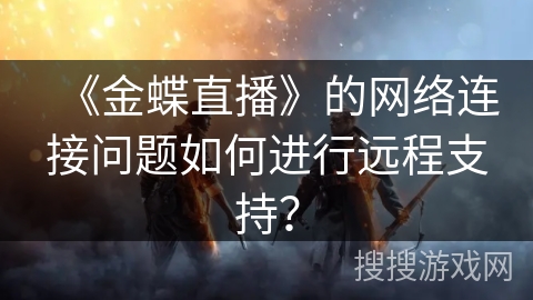 《金蝶直播》的网络连接问题如何进行远程支持？