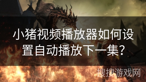 小猪视频播放器如何设置自动播放下一集？