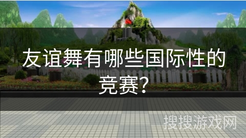 友谊舞有哪些国际性的竞赛？