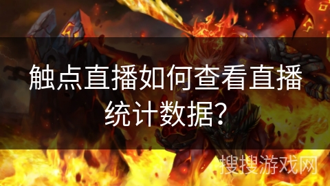 触点直播如何查看直播统计数据？