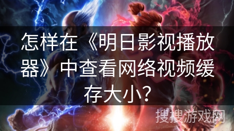 怎样在《明日影视播放器》中查看网络视频缓存大小？