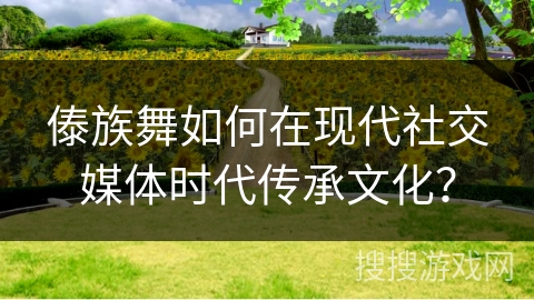 傣族舞如何在现代社交媒体时代传承文化？