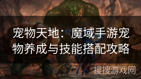 宠物天地：魔域手游宠物养成与技能搭配攻略