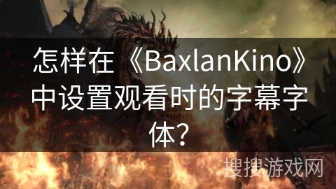 怎样在《BaxlanKino》中设置观看时的字幕字体？