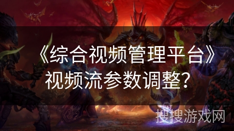 《综合视频管理平台》视频流参数调整？