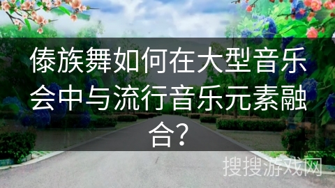 傣族舞如何在大型音乐会中与流行音乐元素融合？