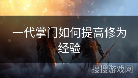 一代掌门如何提高修为经验