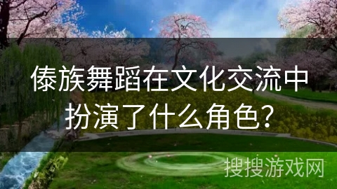 傣族舞蹈在文化交流中扮演了什么角色？