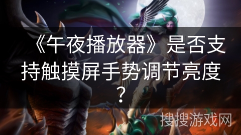 《午夜播放器》是否支持触摸屏手势调节亮度？