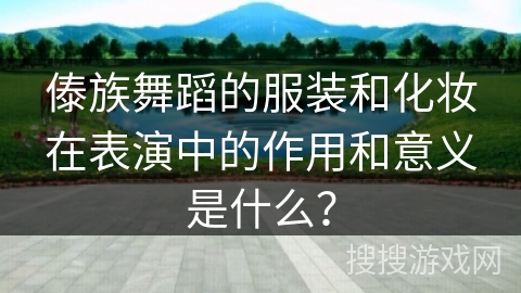 傣族舞蹈的服装和化妆在表演中的作用和意义是什么？