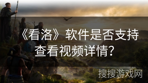 《看洛》软件是否支持查看视频详情？