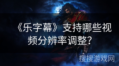 《乐字幕》支持哪些视频分辨率调整？