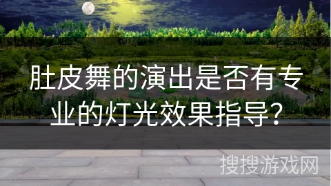 肚皮舞的演出是否有专业的灯光效果指导？