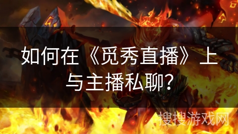 如何在《觅秀直播》上与主播私聊？