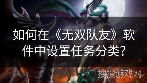 如何在《无双队友》软件中设置任务分类？