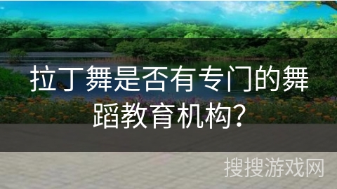拉丁舞是否有专门的舞蹈教育机构？