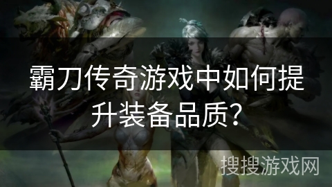 霸刀传奇游戏中如何提升装备品质？