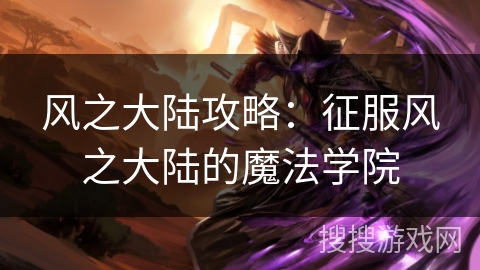 风之大陆攻略：征服风之大陆的魔法学院