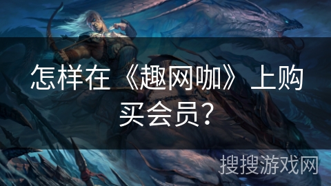 怎样在《趣网咖》上购买会员？