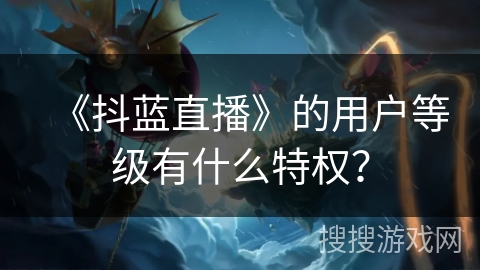 《抖蓝直播》的用户等级有什么特权？